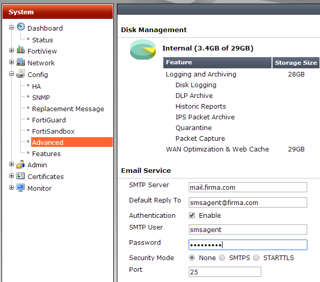 disk management fortinet