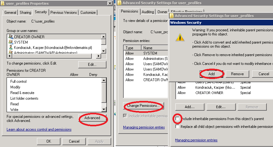 Vorbereitung der Migration zu einer Active Directory-Domäne