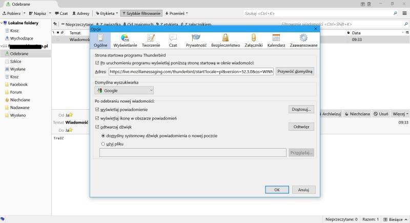 Mozilla Thunderbird – Programmkonfiguration