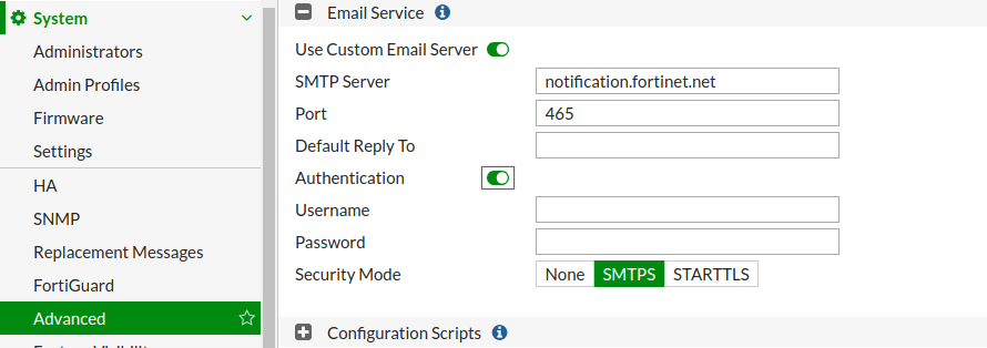 SMTP-Serverkonfiguration