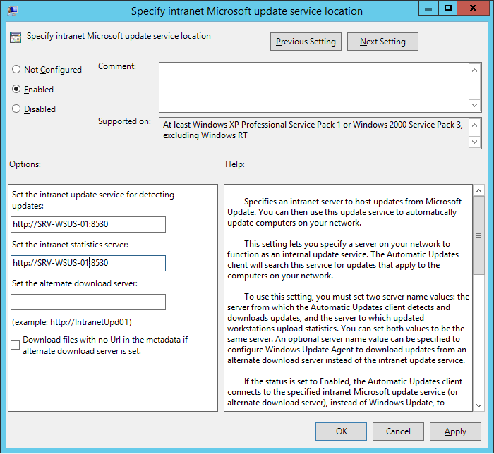 Angabe der IP-Adresse des Servers