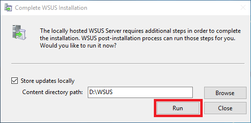 WSUS-Konfiguration